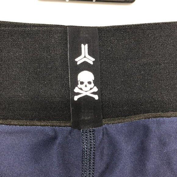 Ultracor X SoulCycle Navy Blue Skull  Iridescent Leggings w Raw Hem size XS - Picture 11 of 16